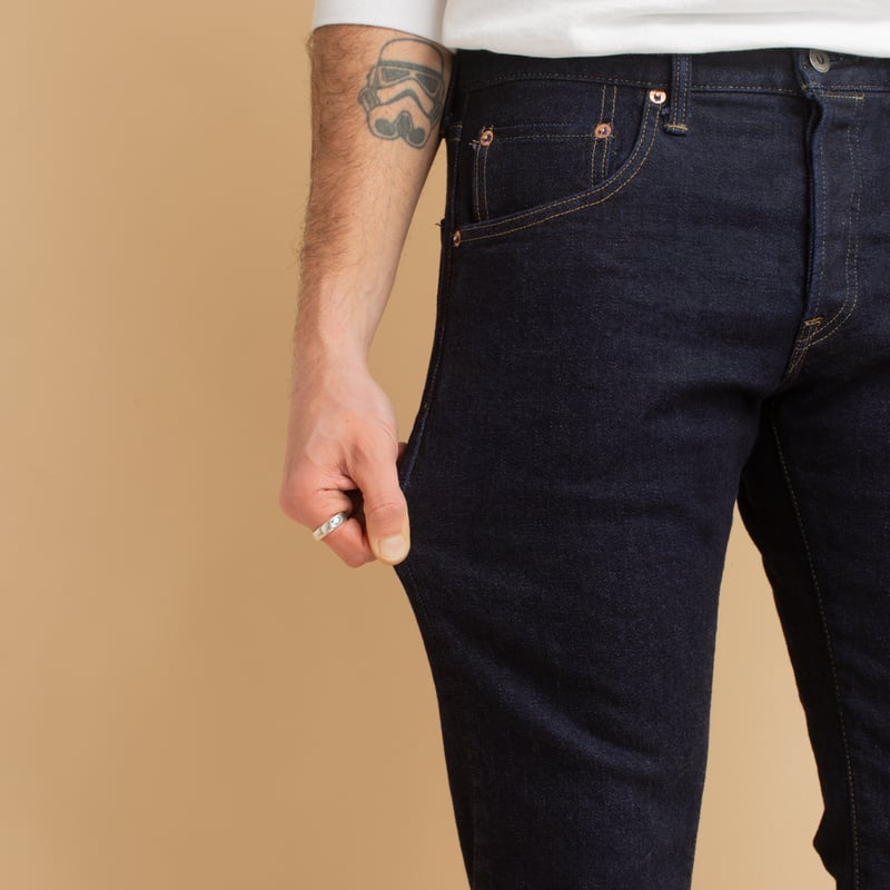 122S "Violet Weft" Relaxed Tapered 15oz Stretch Selvedge Denim