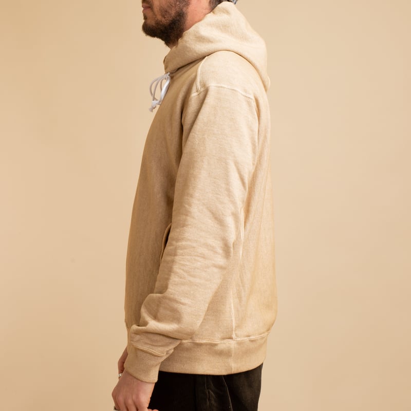 Heavy Pullover Hoodie in Latte Color