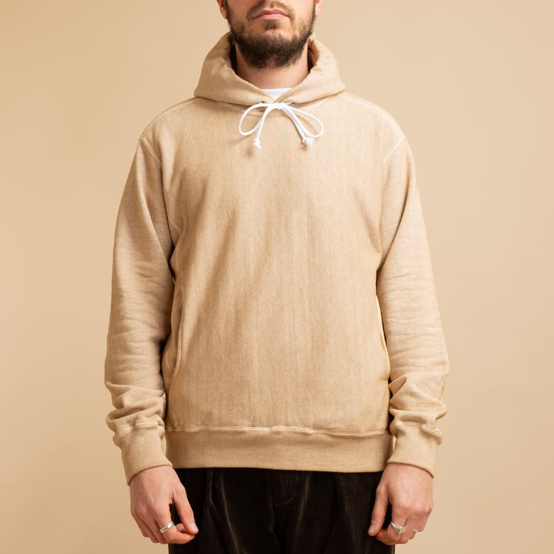 Heavy Pullover Hoodie in Latte Color