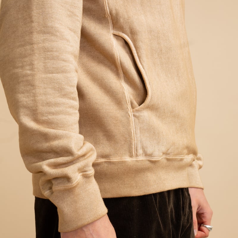 Heavy Pullover Hoodie in Latte Color