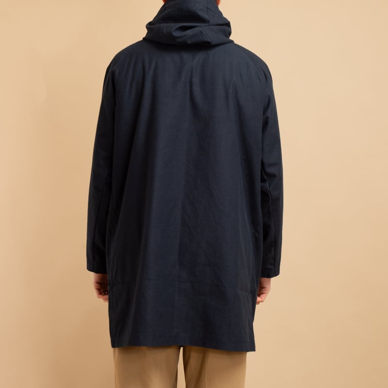 Back Nep Hoody Coat Dark Navy