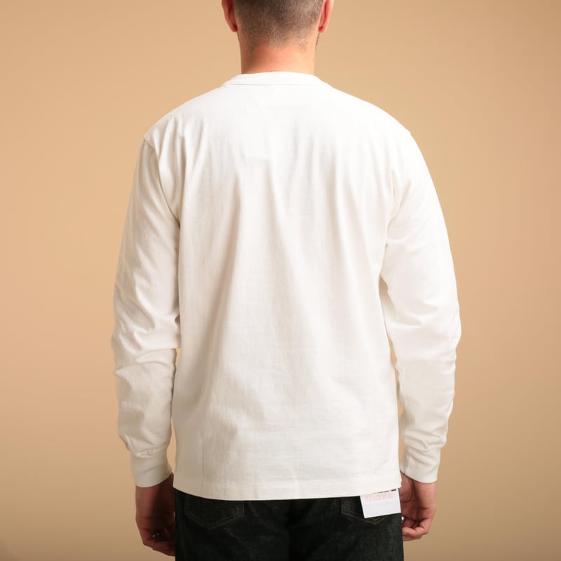 "SURE MFG" 7,5oz Pocket L/S Tee Off White