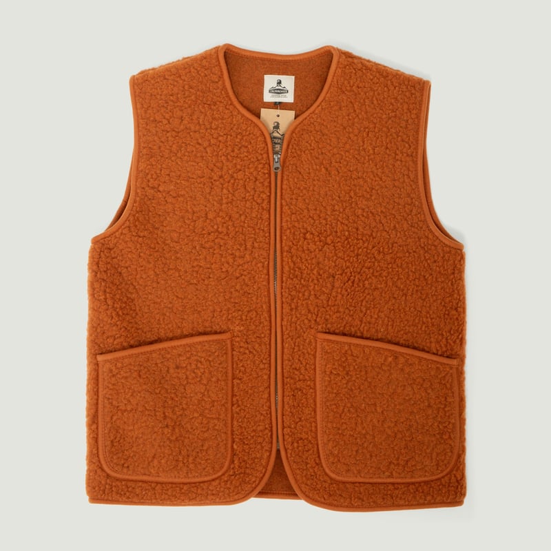 Badge-strollers-COLDBREAKER-sleeveless wool jacket-Pepitko Vest-Fox