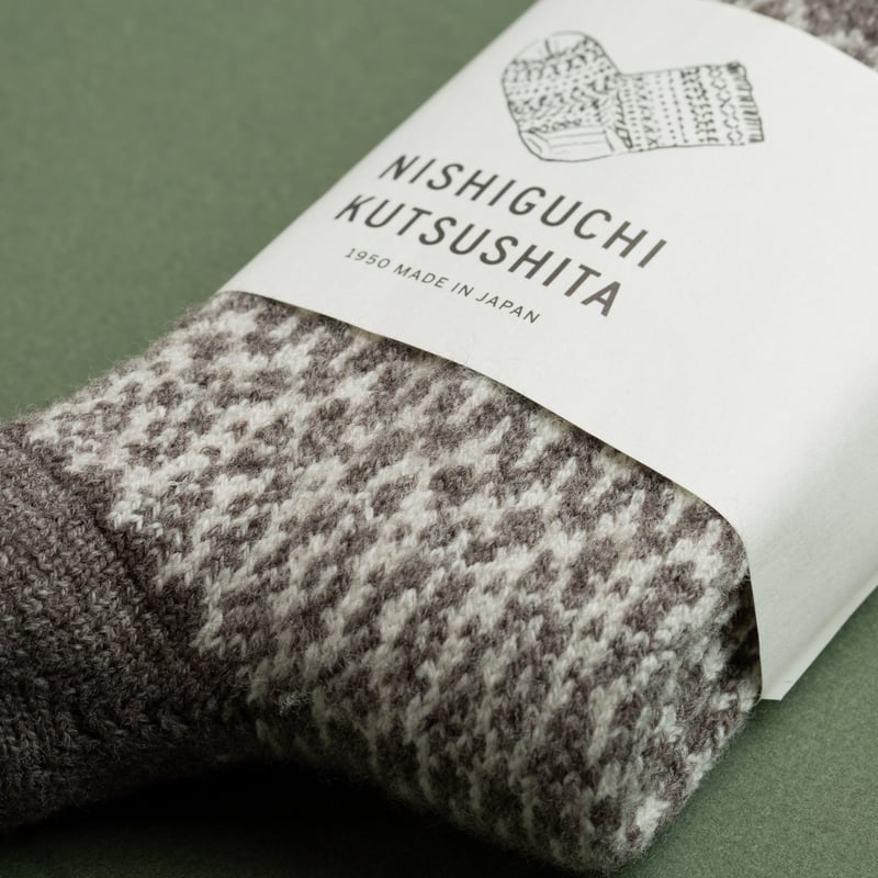 Wool Jacquard Socks Gray