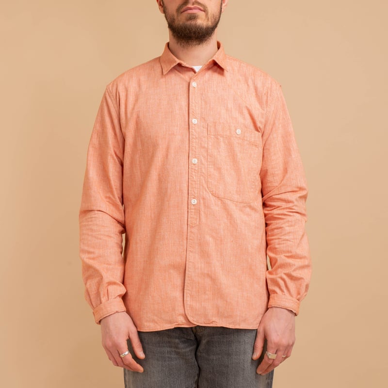 Block Shirt Red Chambray