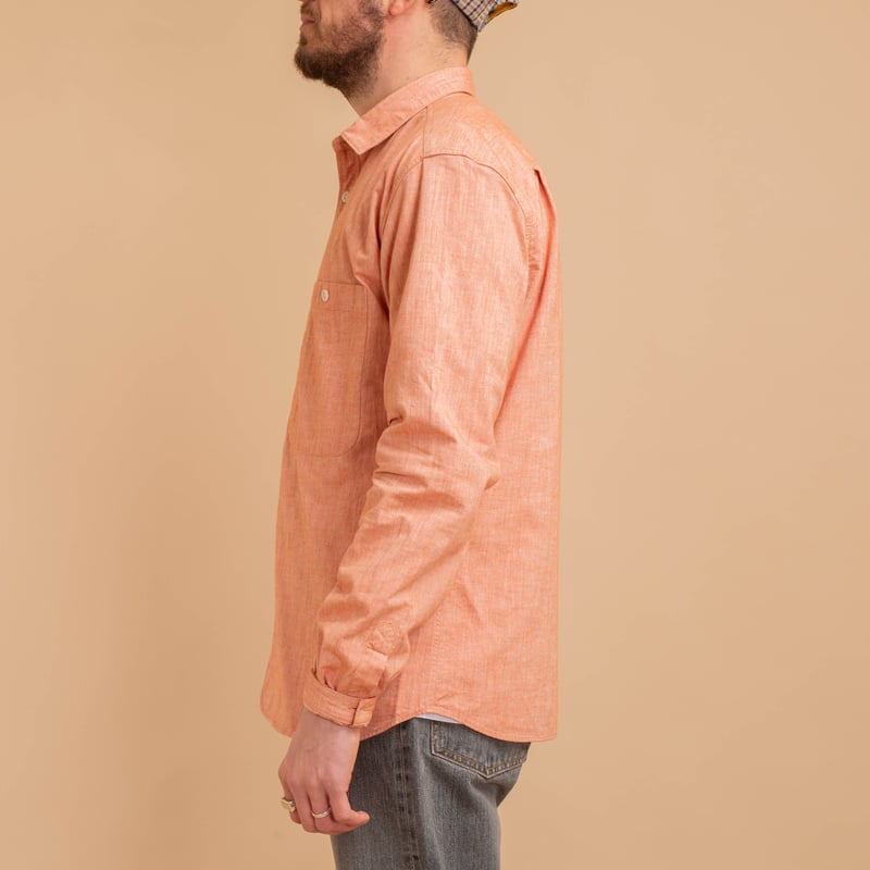 Block Shirt Red Chambray