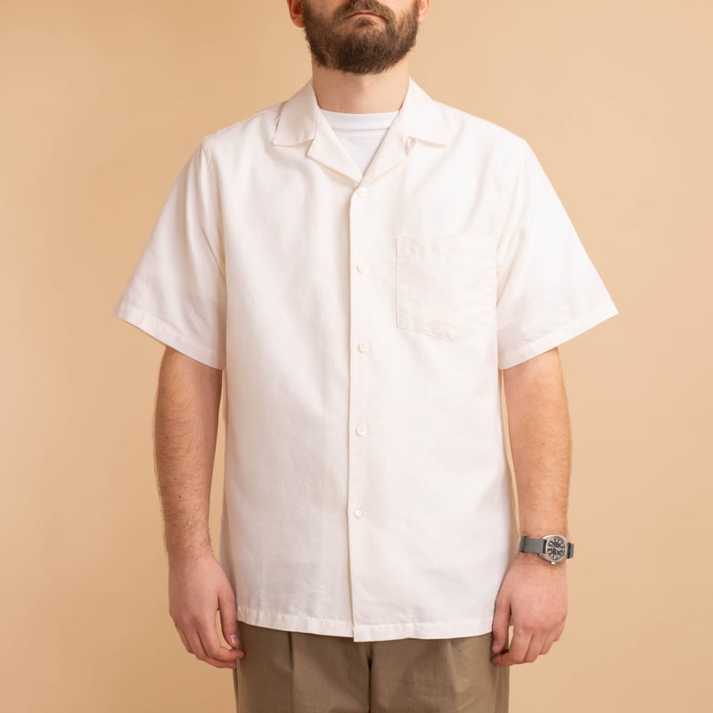 S/S Belavista Camp Collar Off White