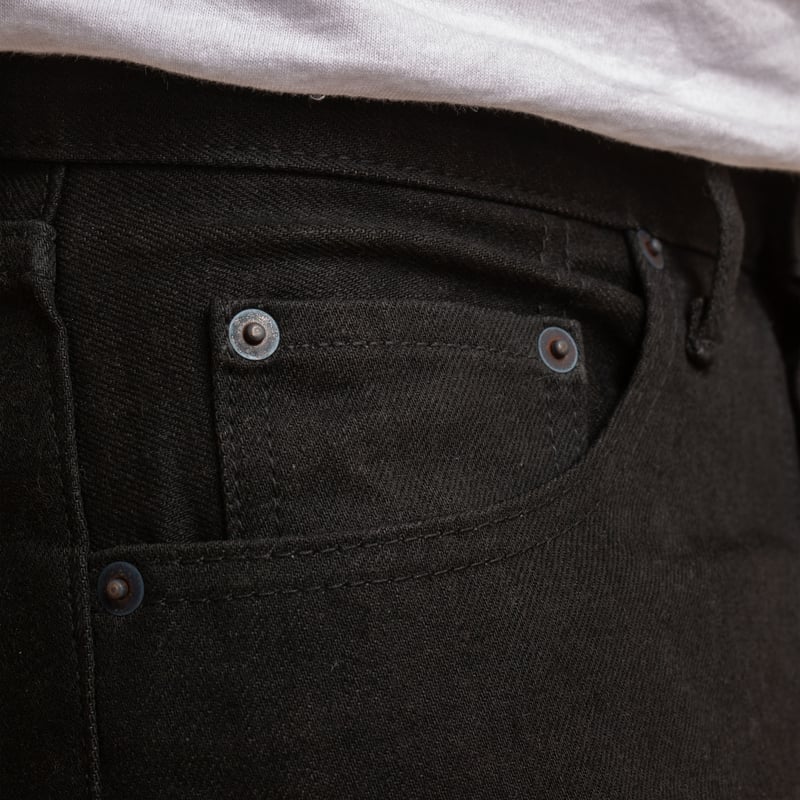 "NO COMPLY" Regular 13.5oz Jet Black Selvedge Denim