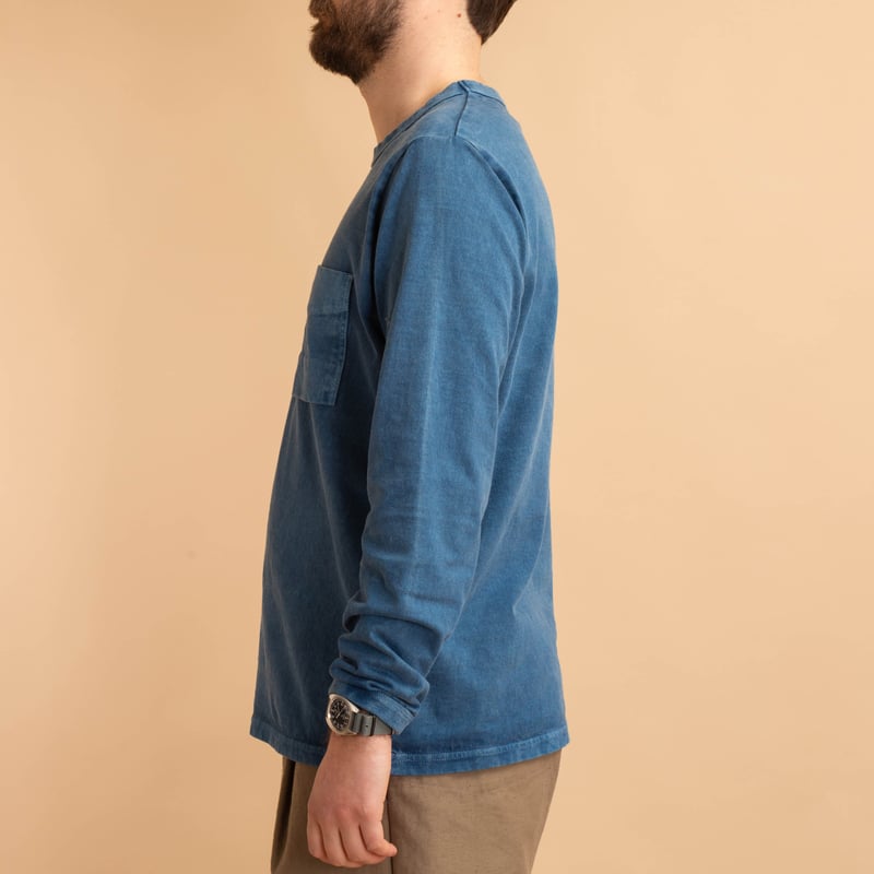 L/S Pocket T-Shirt Fade Blue