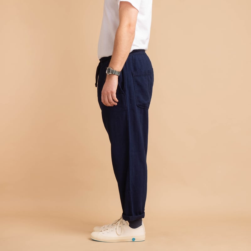 Hi Water Trouser Indigo Herringbone Denim