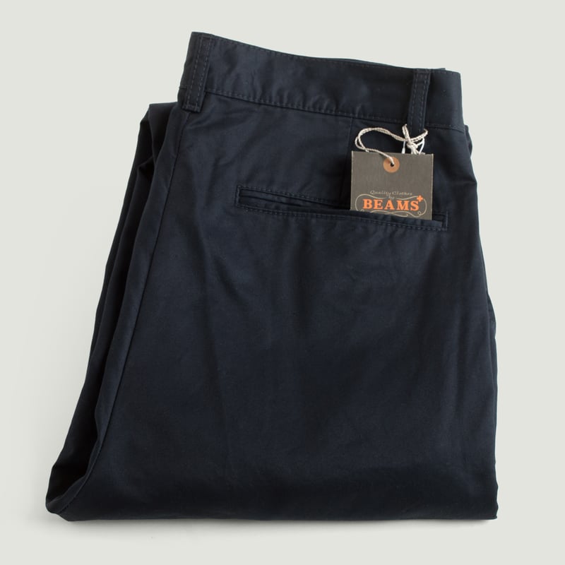 1 Pleat 80/3 Twill Trousers Navy