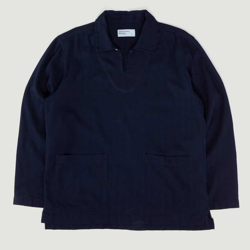 UNIVERSAL WORKS / Smock Overshirt Indigo Herringbone Denim