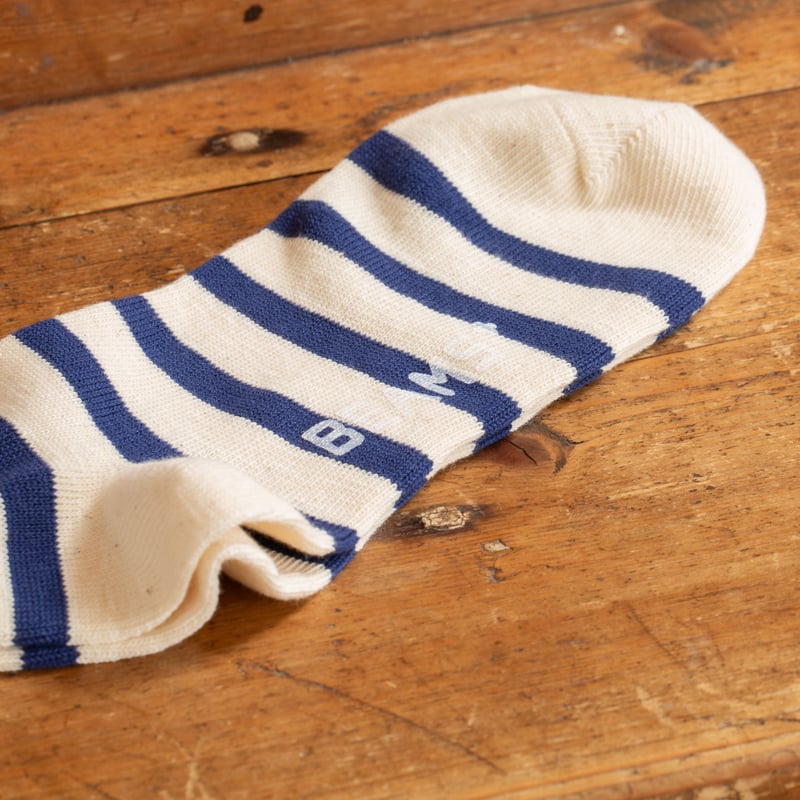 2 Tone Stripe Socks Navy
