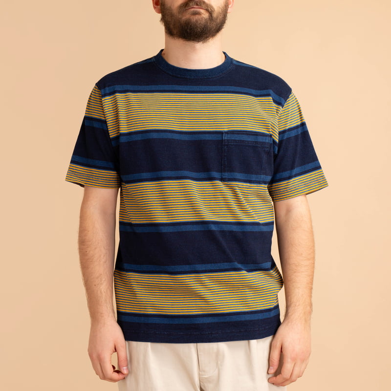 Pocket Tee Indigo Stripe Navy