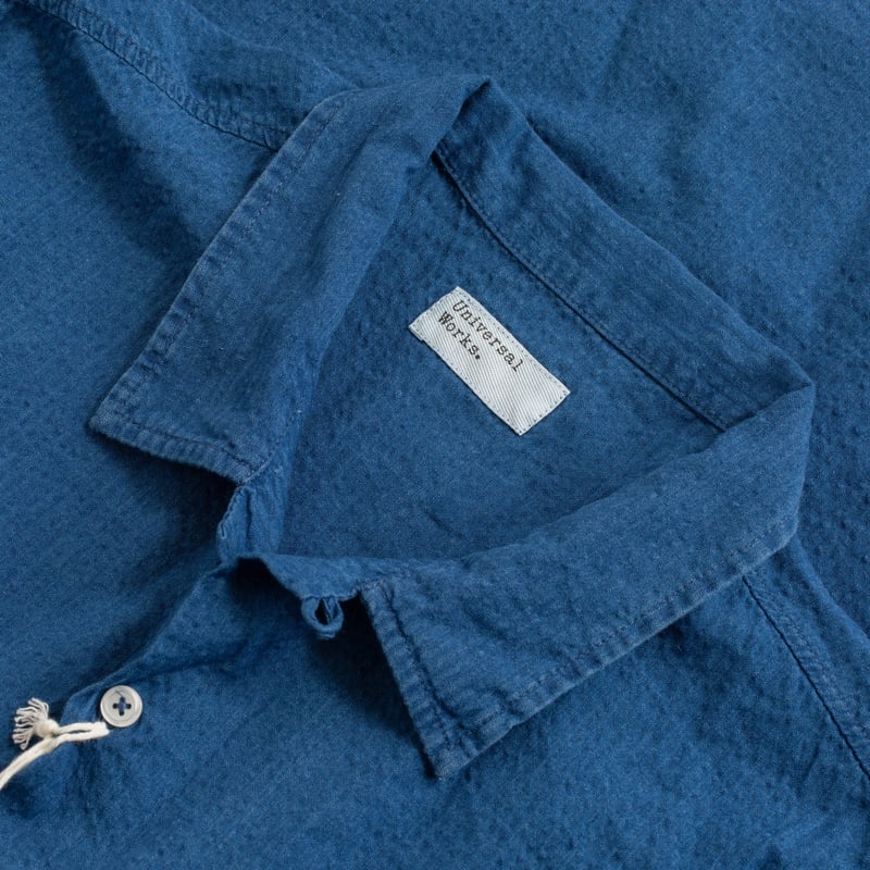 Road Shirt Washed Indigo Seersucker