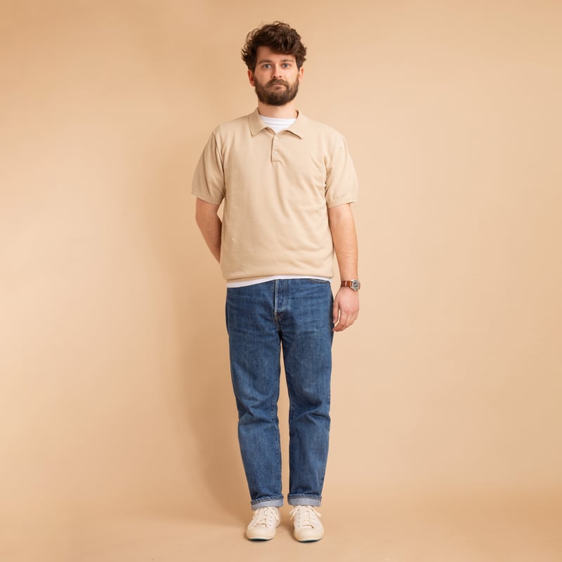Ice Cotton Turtleneck Latte Beige