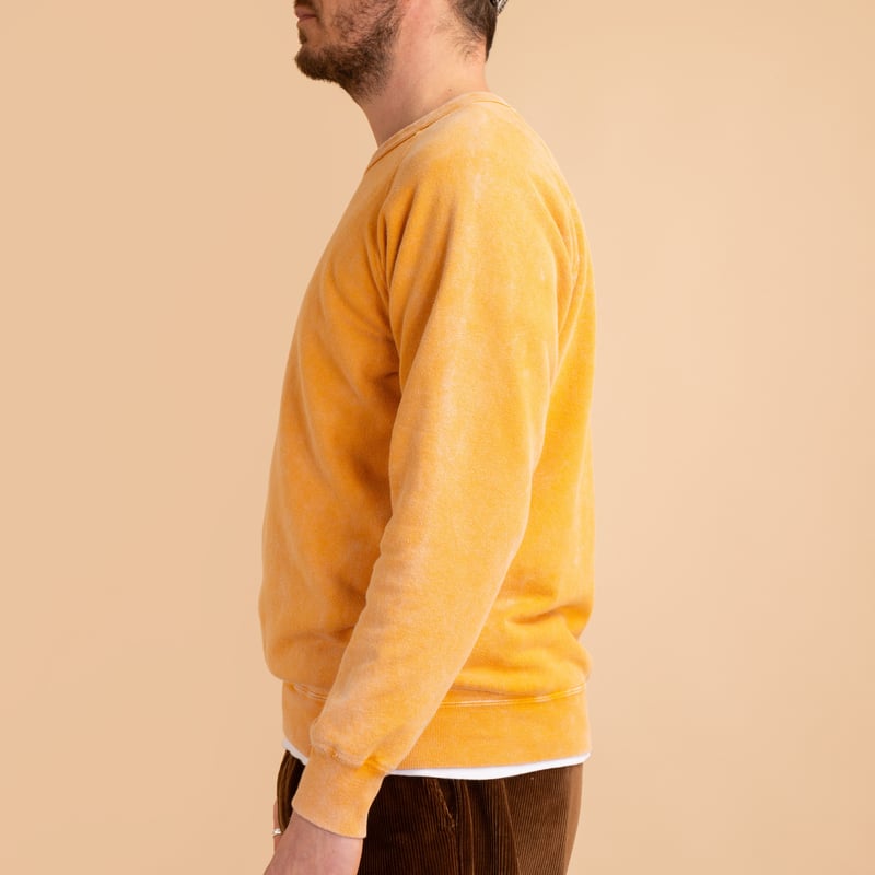 Raglan Crew Sweat Vintage Dye Mustard