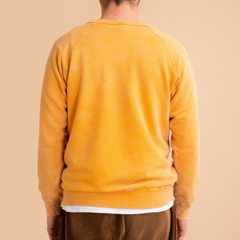 Raglan Crew Sweat Vintage Dye Mustard