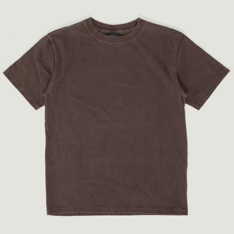 Short Sleeve Crew T-Shirt in Chocolate Brown