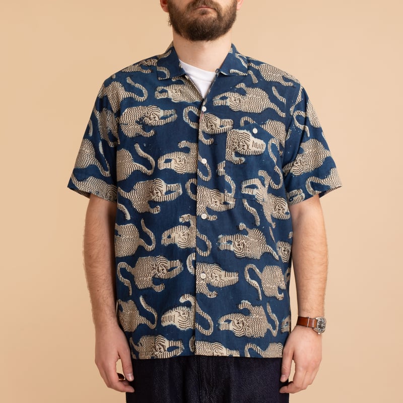 KARDO x FLÂNEURS / S/S Shirt BP69 Indigo/Black