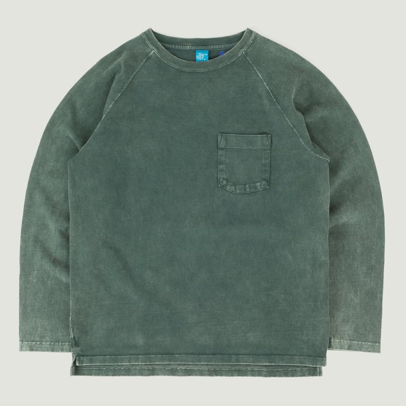 L/S Heavy Raglan Pocket Tee VD-Dark Green