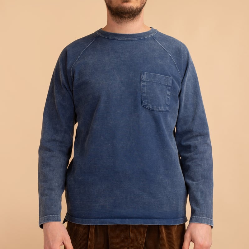 L/S Heavy Raglan Pocket Tee VD-Navy