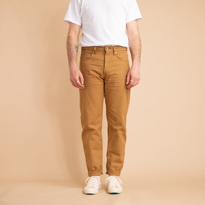 NAKED & FAMOUS EasyGuy Duck Canvas Selvedge worn from the front