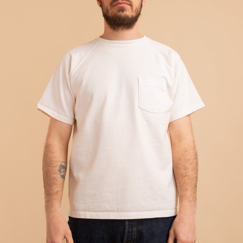 S/S Heavy Raglan Pocket Tee P-Natural