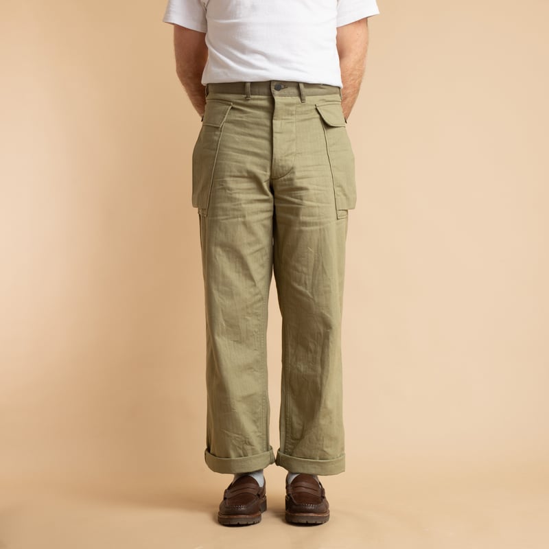 Lot. 1098 U.S Army Herringbone Pants OD Green