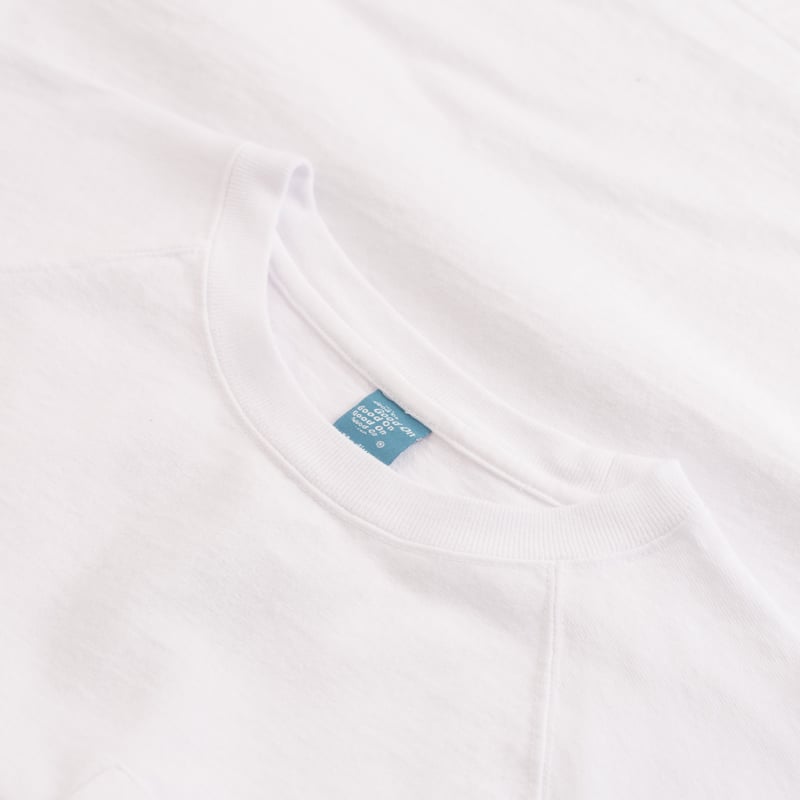 S/S Heavy Raglan Pocket Tee White