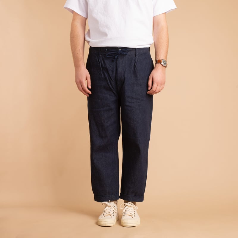 F0508 Denim Track Pants Indigo