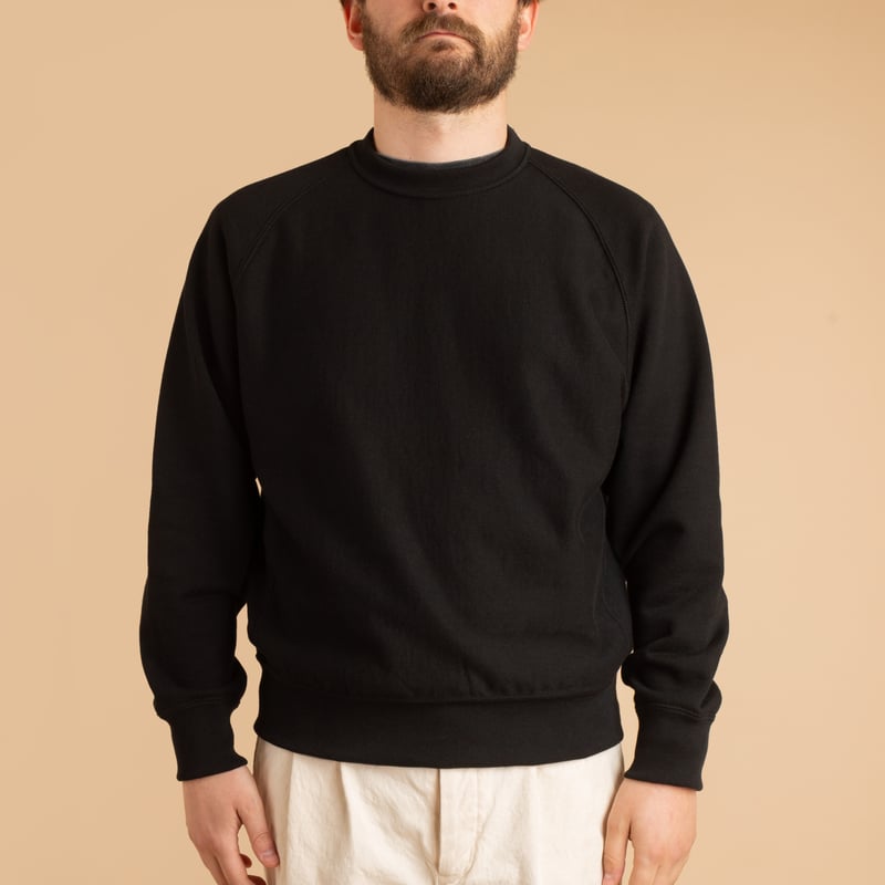 "SURE MFG" Black Spring Terry Crewneck Sweatshirt