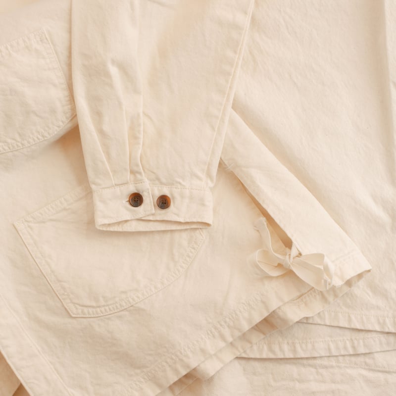 SEUVAS / 8oz Canvas Wing Collar Shirt Jacket Natural