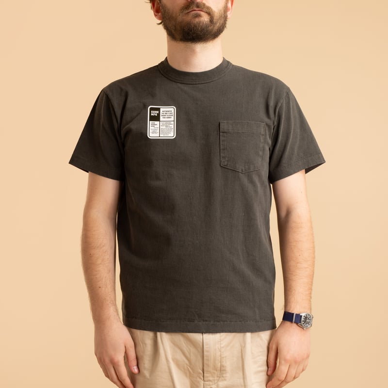 "SURE MFG" 7.5oz Pocket Short Sleeve Tee Black
