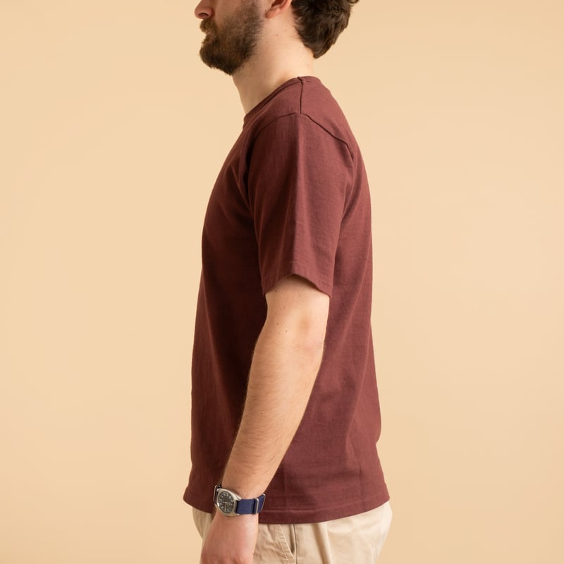 Heavyweight Short Sleeve Tee in Bordeaux