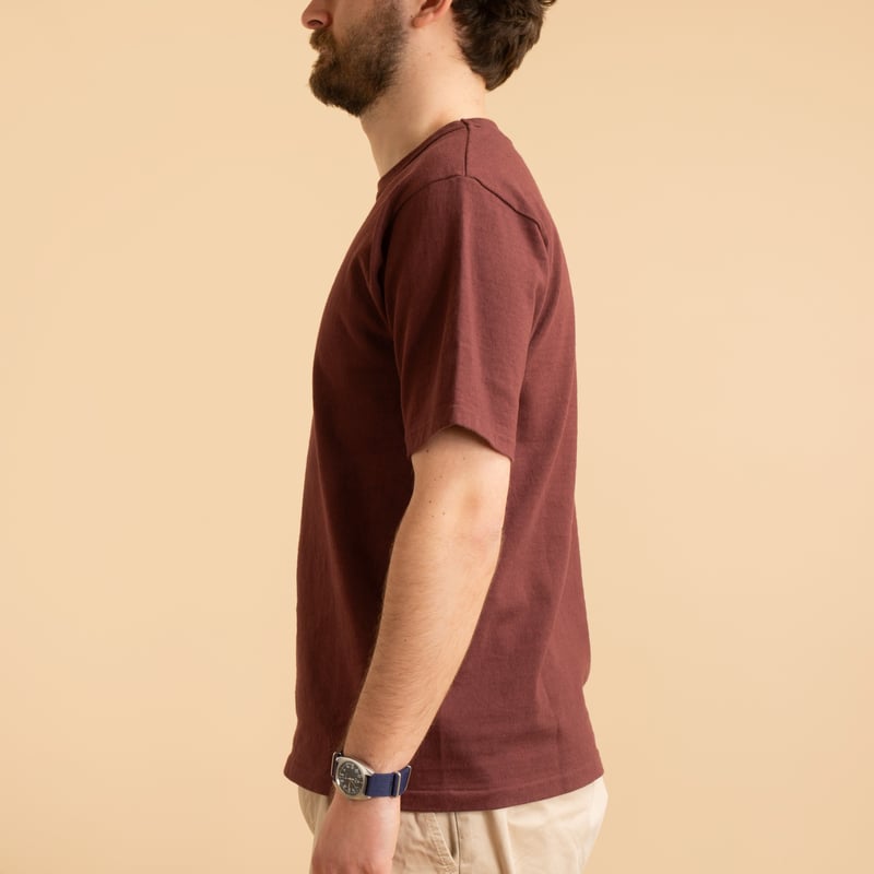 DUBBLEWORKS by WAREHOUSE & Co. / Heavyweight Short Sleeve Tee Bordeaux