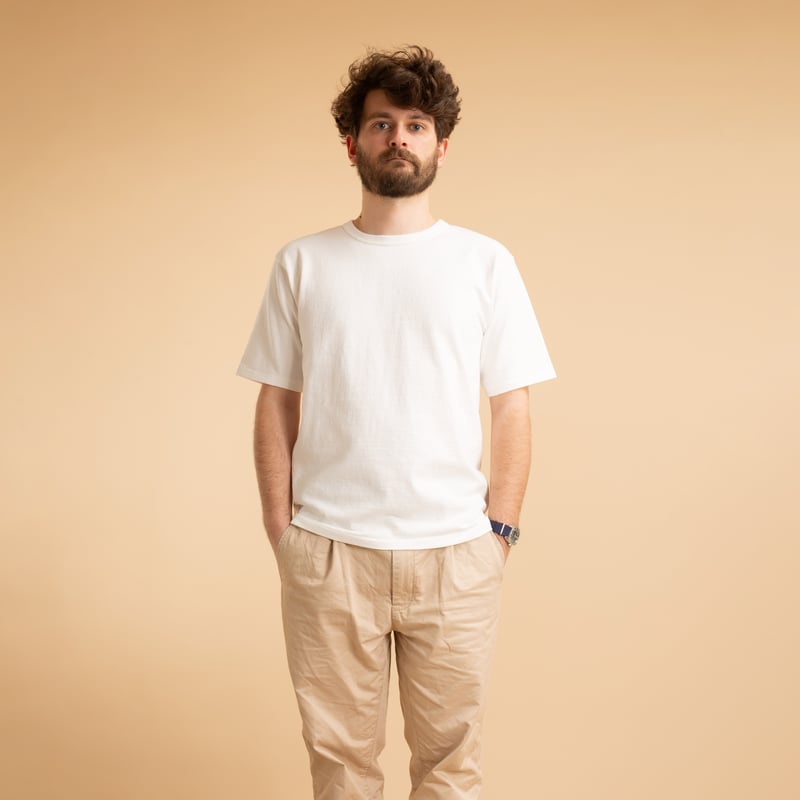 DUBBLEWORKS / Heavyweight Short Sleeve Tee Off White