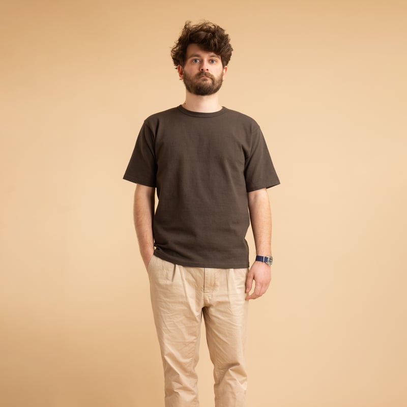 Heavyweight Short Sleeve Tee in Charcoal Black
