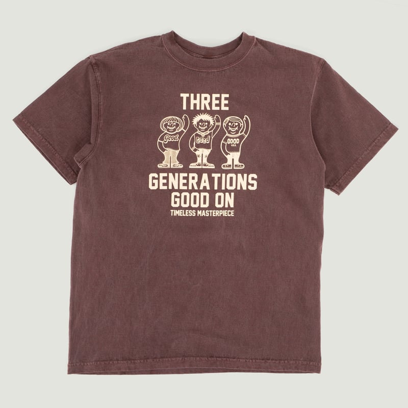 Three Generation Tee P-Bordeaux