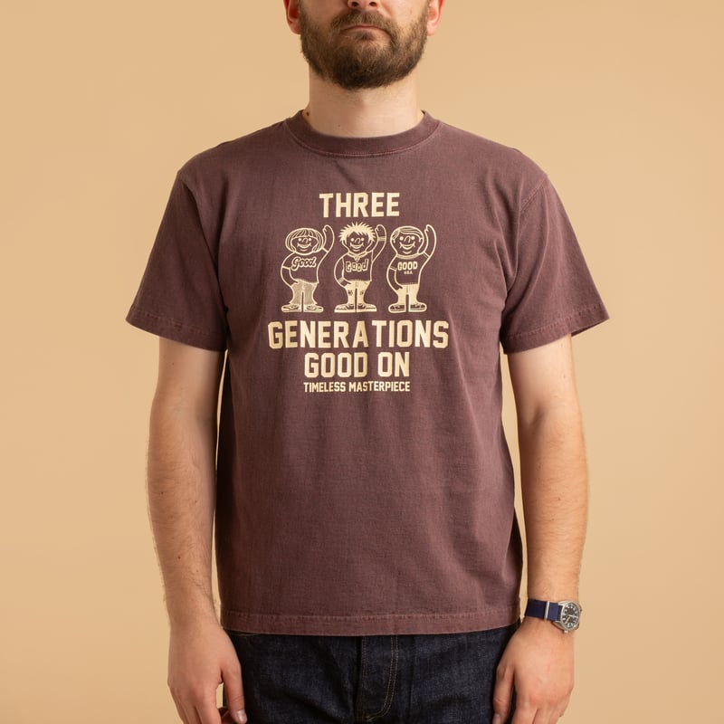 Three Generation Tee P-Bordeaux