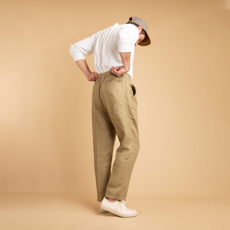 T007 Internal Drawstring Trouser Dusty Olive