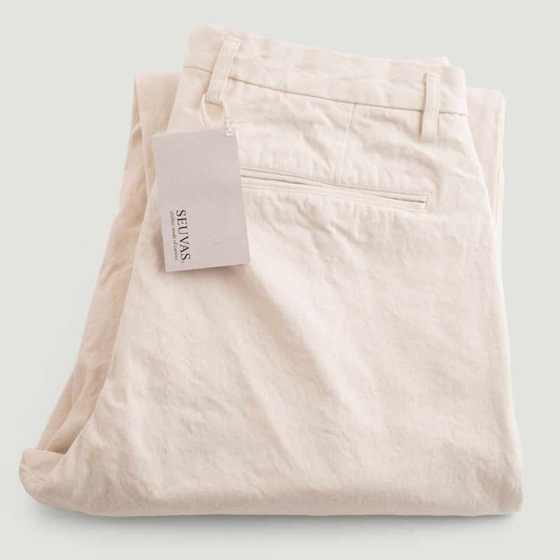 10oz Canvas 2 Tuck Trousers Natural