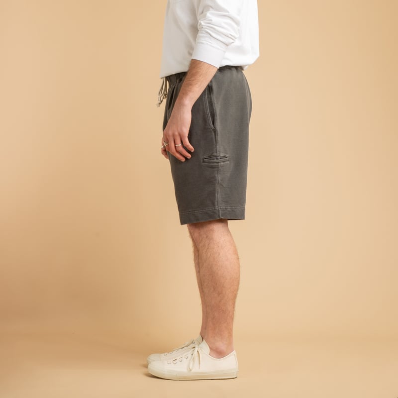 Light Terry Shorts in Pitch Black