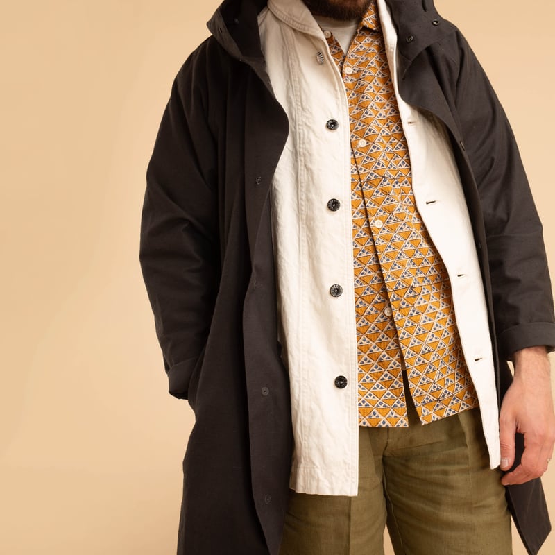 T005 Linen Drawstring Trousers Moss