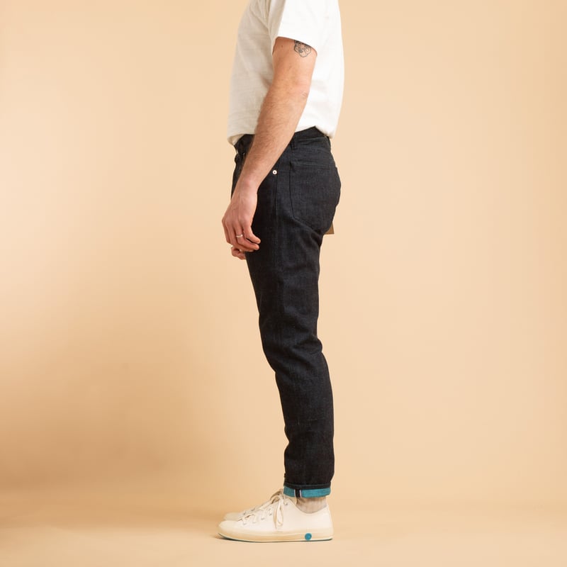 0405-IM High Tapered 15,7oz Indigo x Mint Denim