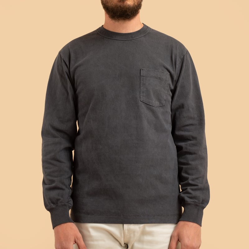 "SURE MFG" 7.5oz Pocket Long Sleeve Tee The Last Navy