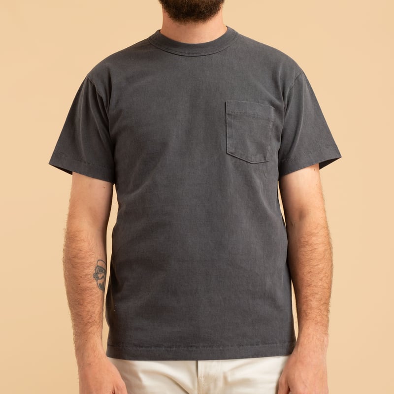"SURE MFG" 7.5 oz Pocket S/S Tee The Last Navy