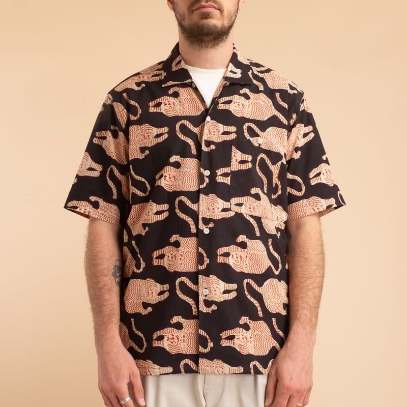 KARDO x FLANEURS / S/S Shirt BP69 Black/Red