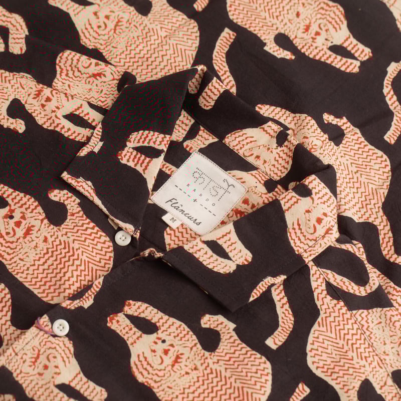 KARDO x FLANEURS / S/S Shirt BP69 Black/Red