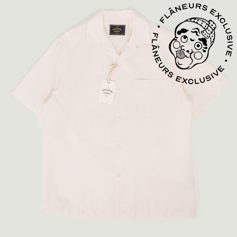 S/S Belavista Camp Collar Off White